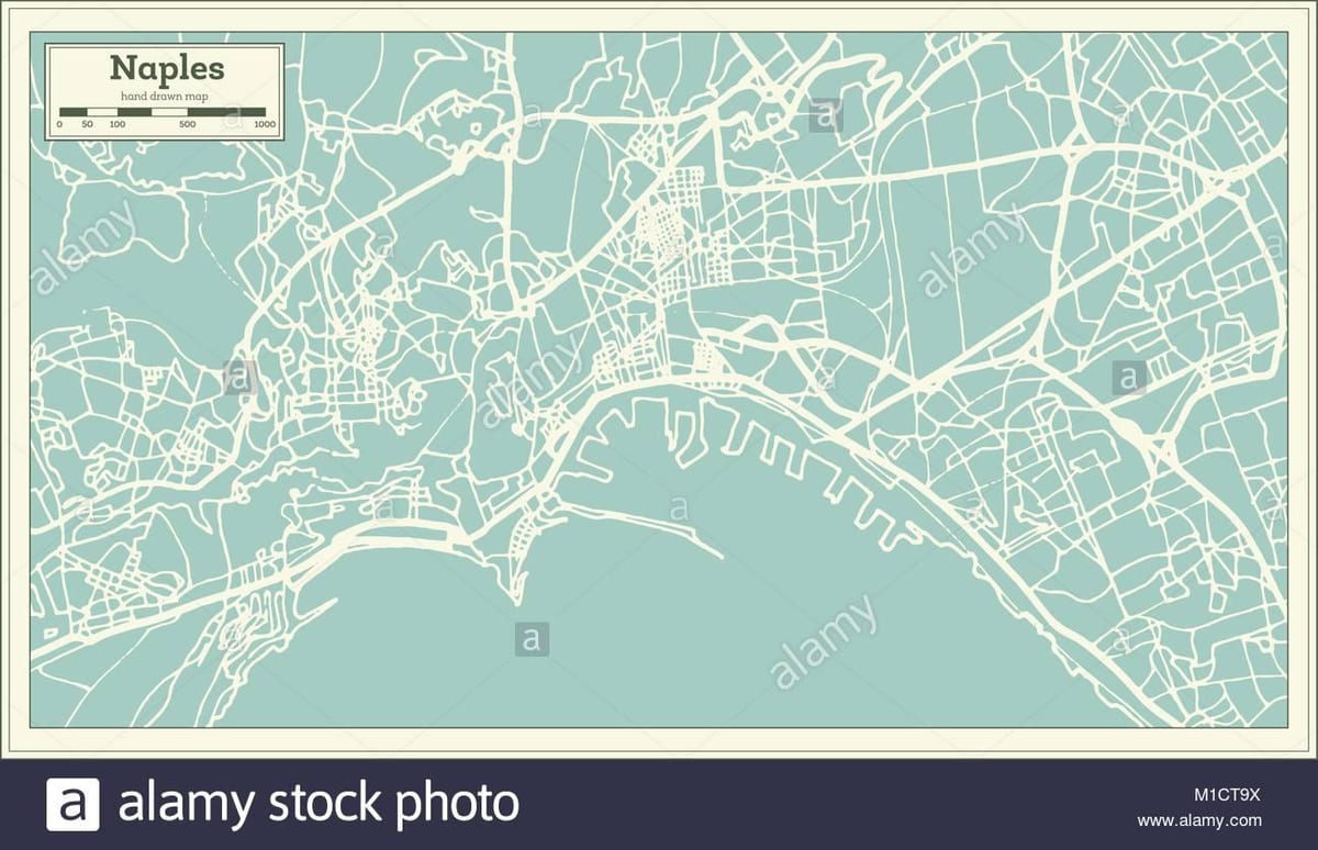 خريطة ايطاليا نابولي المدينة