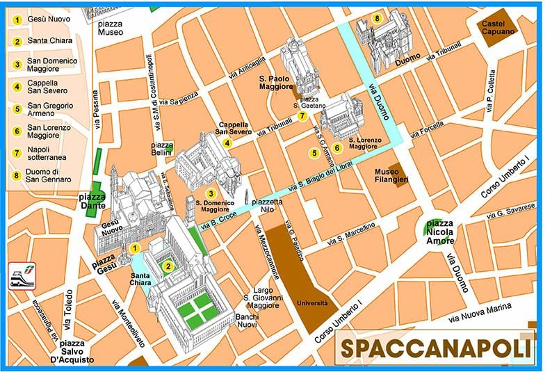 خريطة spaccanapoli نابولي